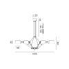 Tonone Bolt Chandelier 6 Arm - Afbeelding 4