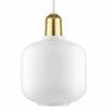 Normann Copenhagen Amp Hanglamp wit glas  Brass Small - Afbeelding 3